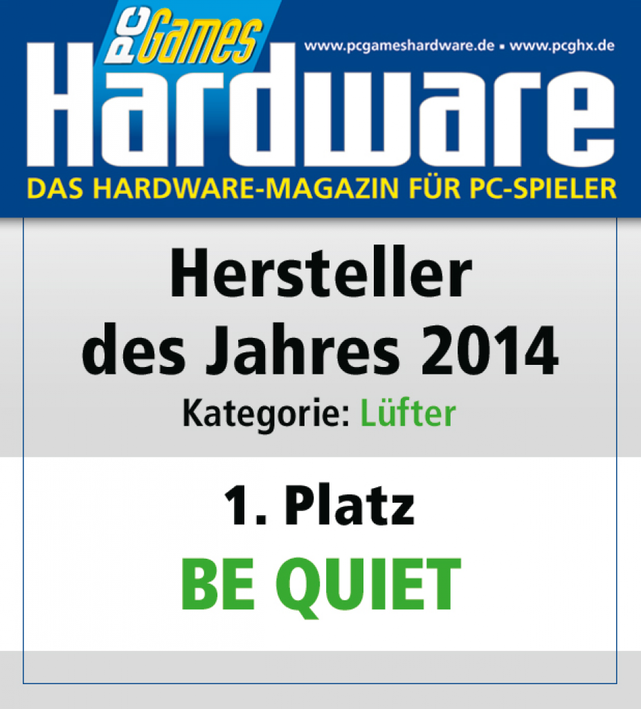 [27/01/2015] AWARD Lüfter Platz 1 Be quiet