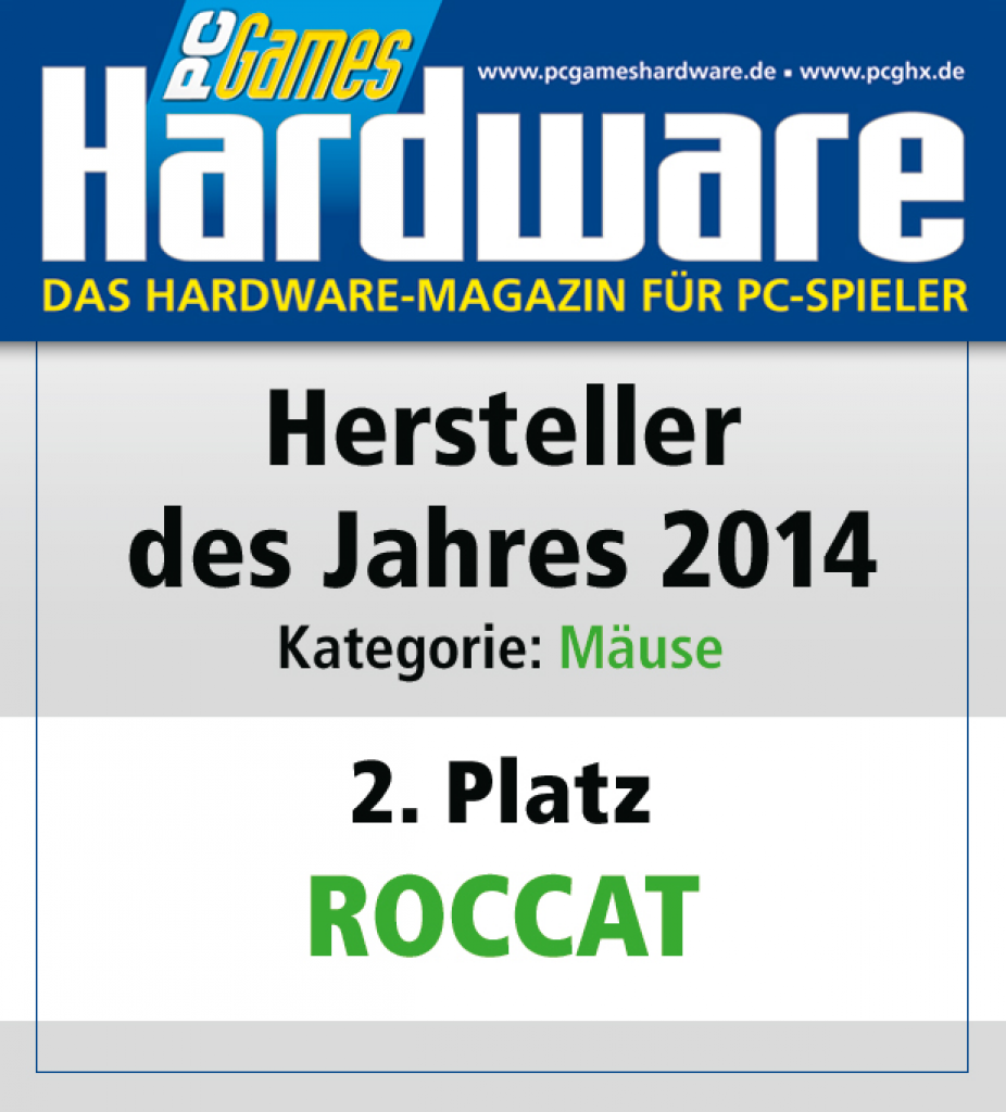 [27/01/2015] AWARD Mäuse Platz 2 Roccat