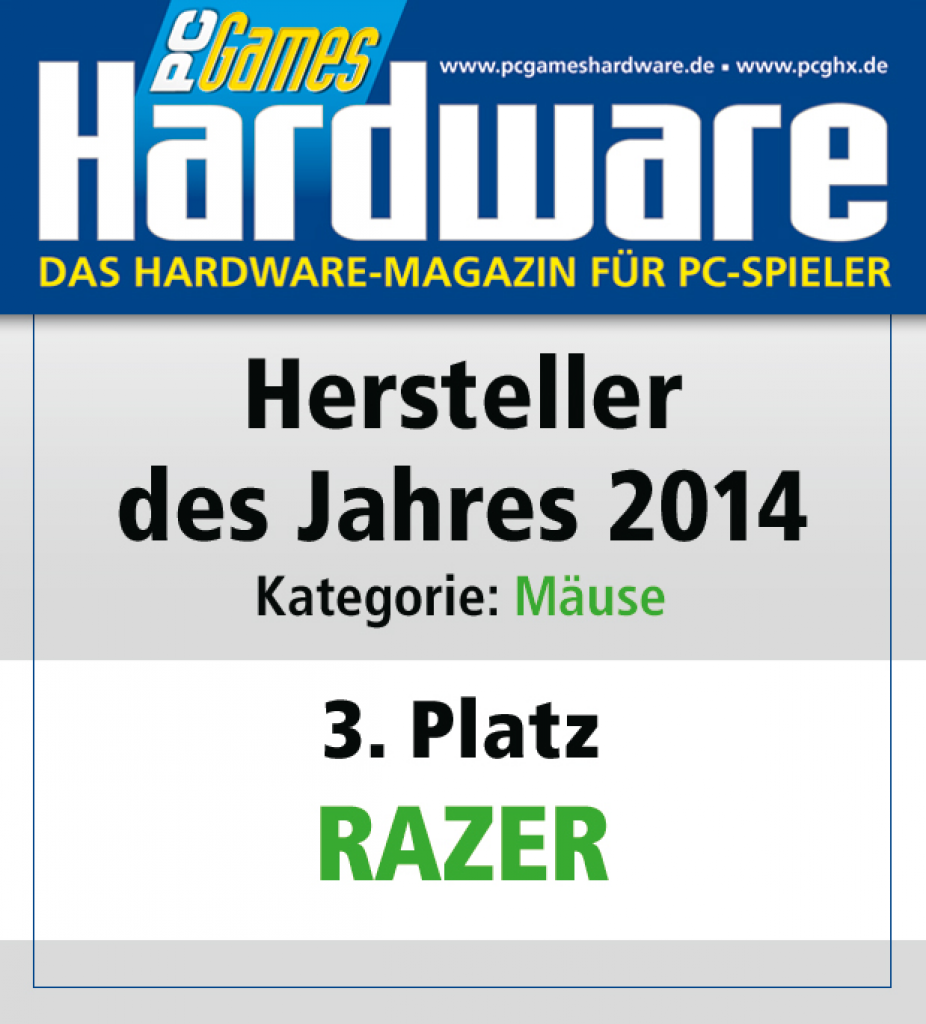 [27/01/2015] AWARD Mäuse Platz 3 Razer