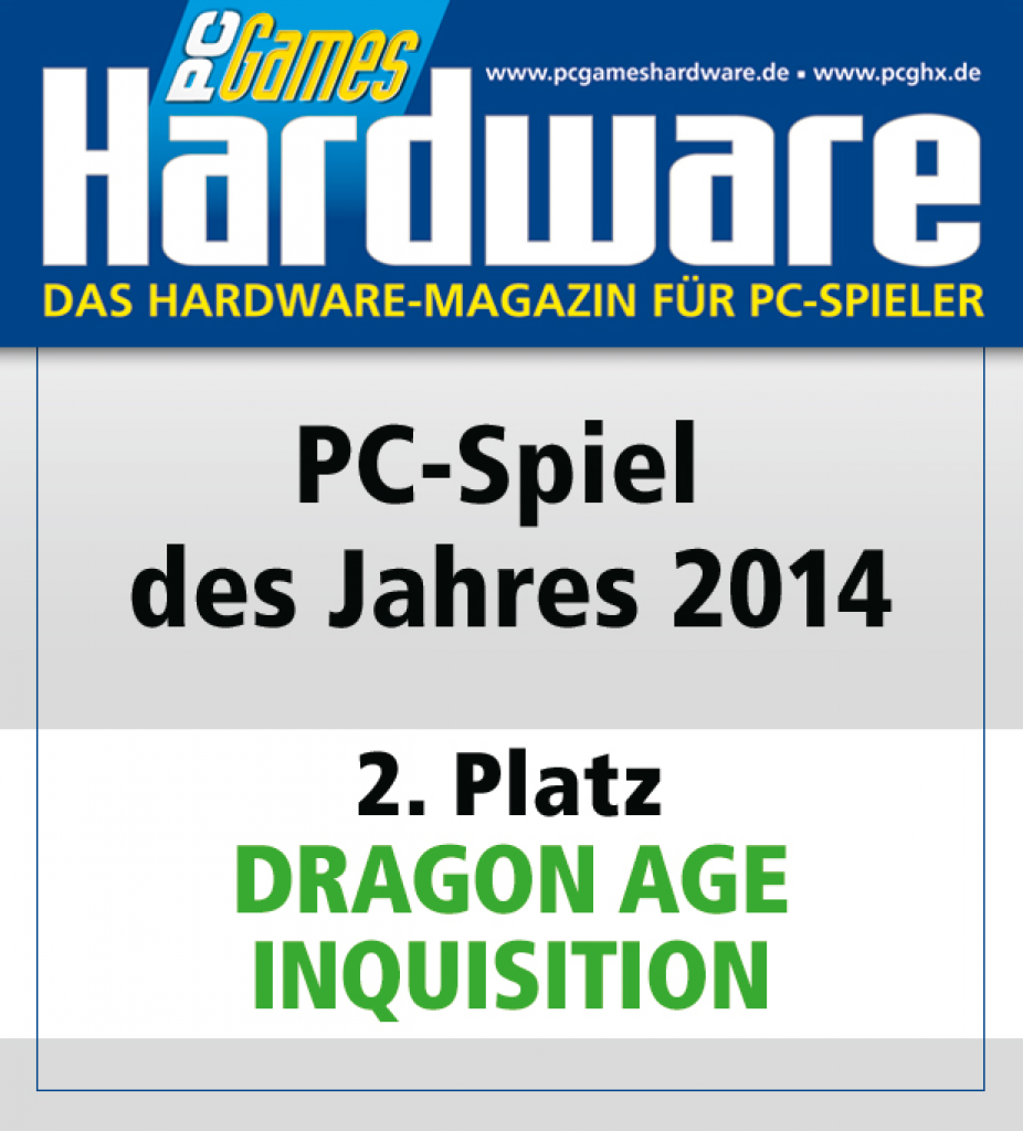 [27/01/2015] AWARD PC Spiel des Jahres Platz 2 Dragon Age Inquisition
