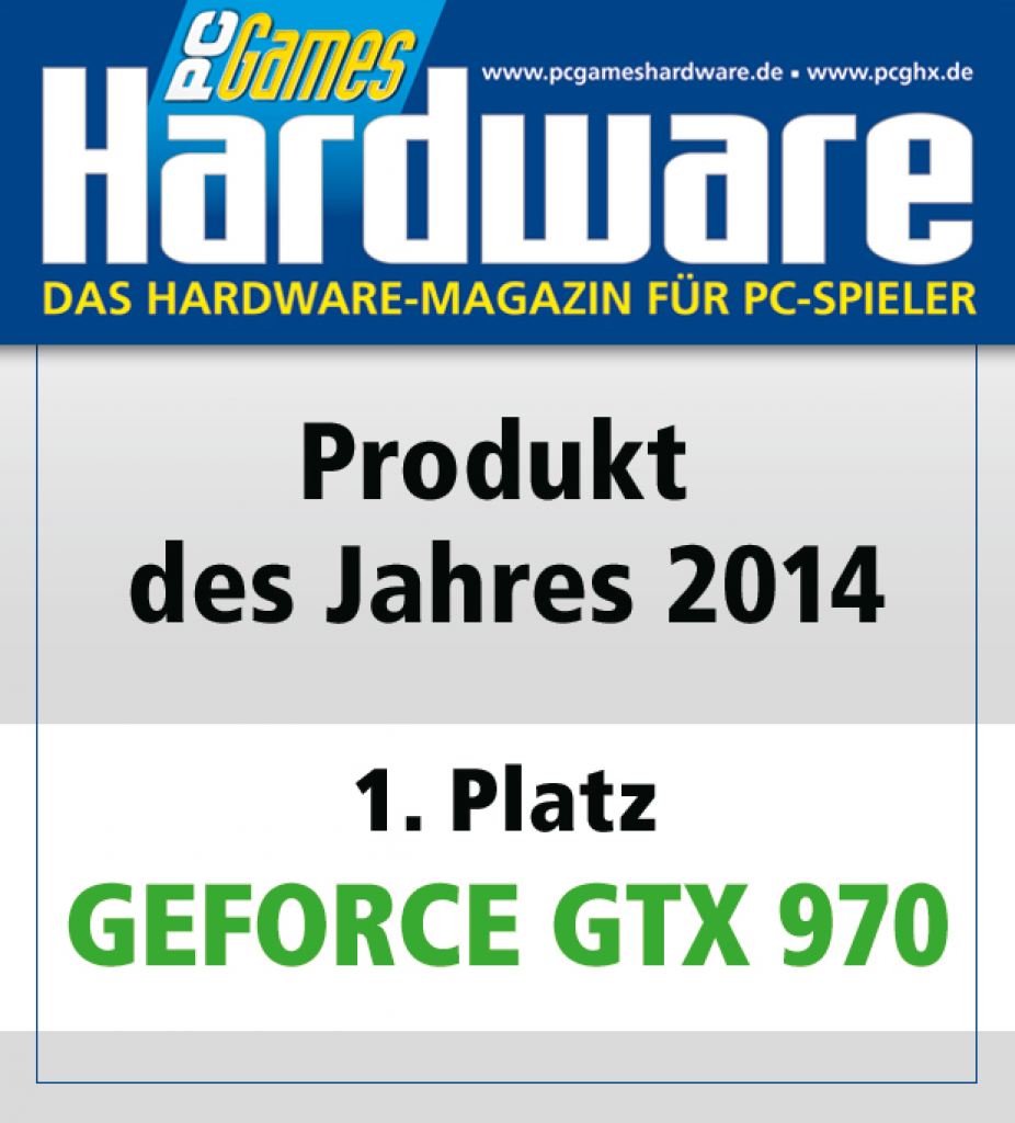 [27/01/2015] AWARD Produkt des Jahres Platz 1 Geforce GTX 970