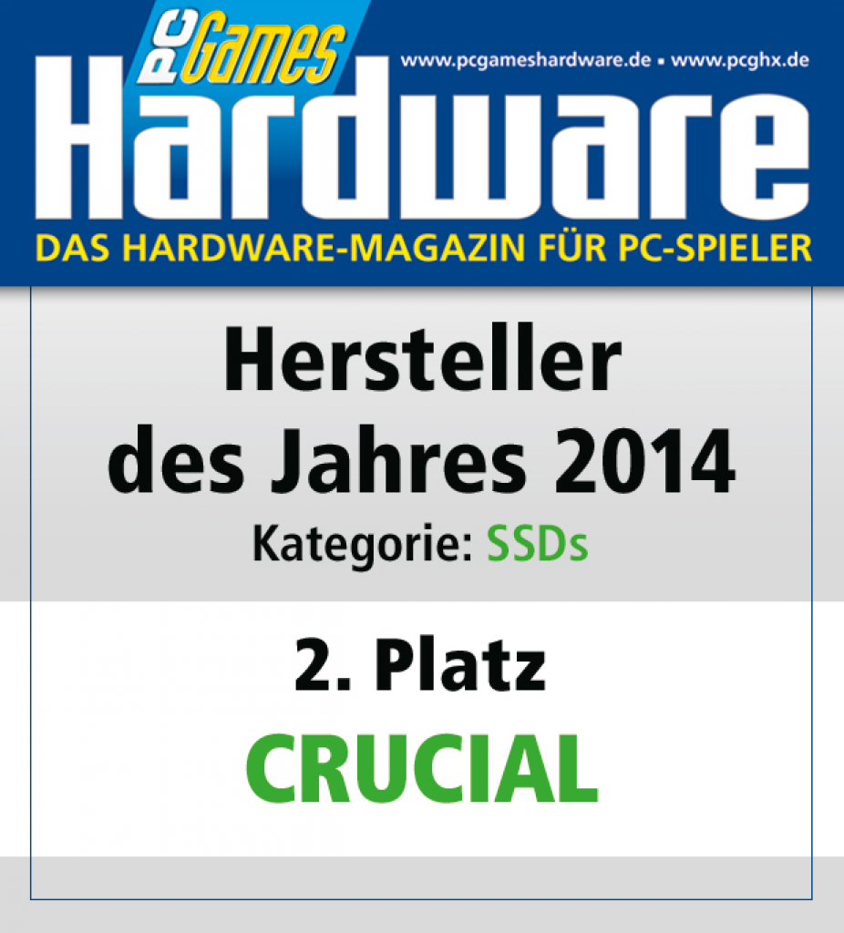 [27/01/2015] AWARD SSDs Platz 2 Crucial