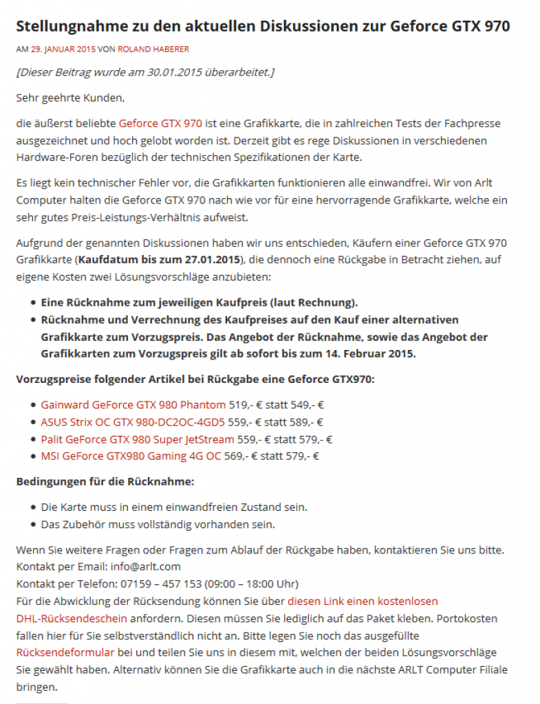[30/01/2015] Arlt Blogeintrag: Neu