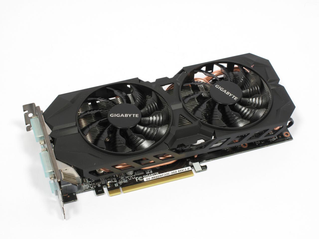 [22/01/2015] Gigabyte GTX 960 Windforce OC (die kleine Schwester der G1 Gaming): 1.216/3.506 MHz ab Werk, Boost auf rund 1,37 GHz, durchschnittlich leiser Kühlung inkl. Semi-aktiv-Modus (ausführlicher Test in PCGH 03/2015)