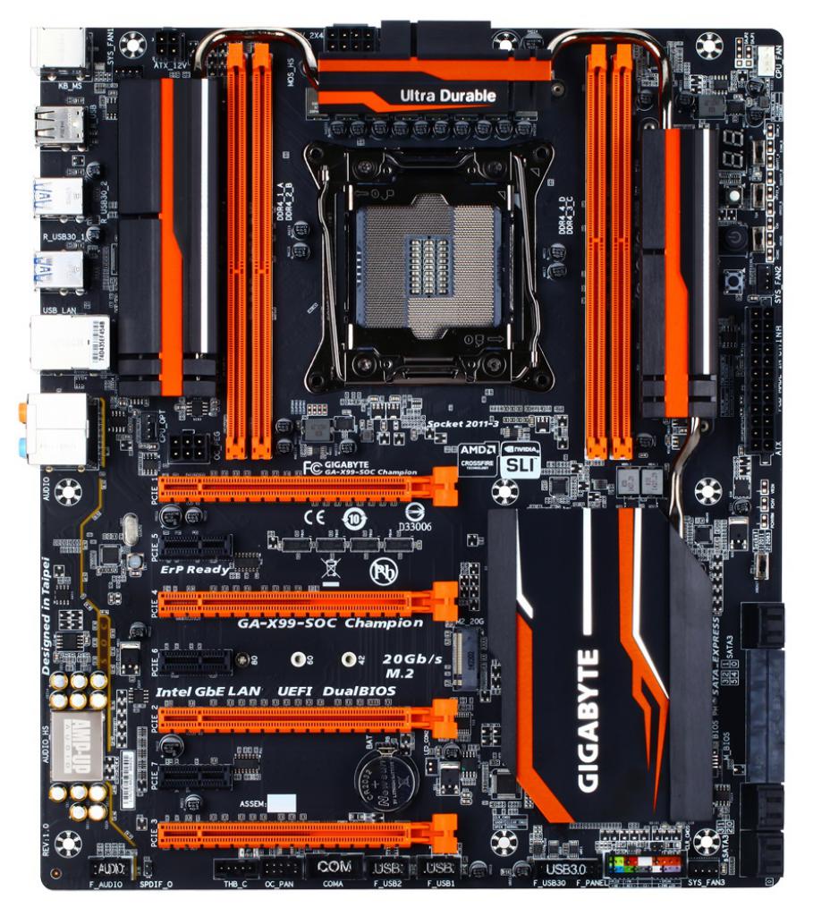 [09/01/2015] Gigabyte X99 SOC Champion: Mainboard mit Schwerpunkt RAM-OC (2)