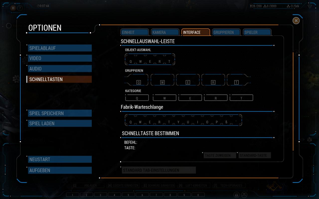 [29/01/2015] Grey Goo: Individualisierbare Tastenbelegung