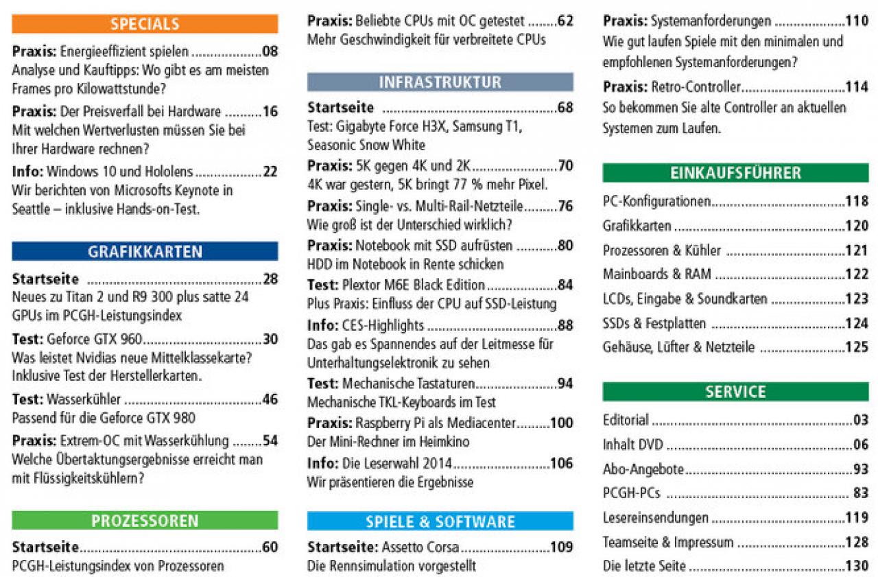[29/01/2015] Inhalt Heft PCHG 173 03 2015