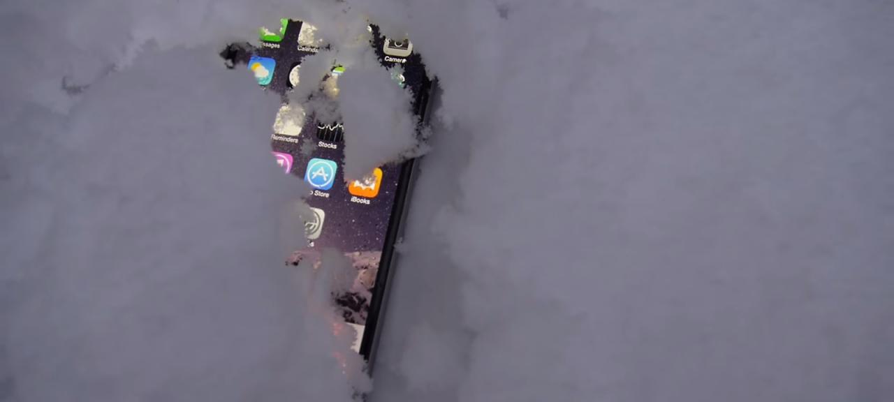 [02/01/2015] Das iPhone 6 Plus im Schnee-Test.