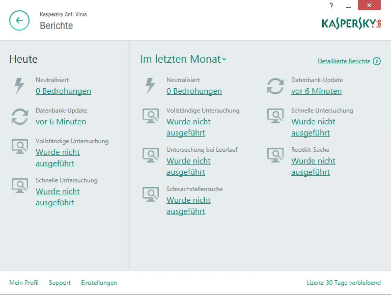 [27/02/2015] Auf der Übersichtsseite überwachen Sie alle sicherheitsrelevanten Ereignisse auf dem System