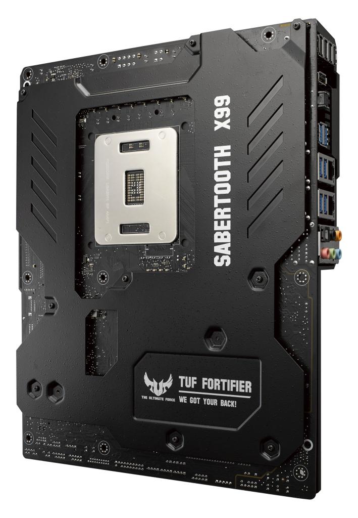 [17/03/2015] Asus hat das neue Mainboard Asus TUF Sabertooth X99 auf der CeBIT vorgestellt. (1)