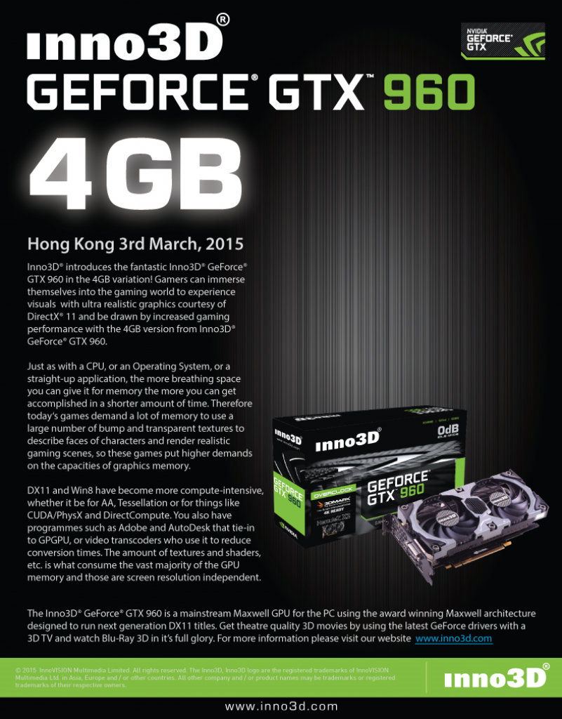 [03/03/2015] GTX 960 mit 4 GiByte: Inno3D Herculez 2X/4G vorgestellt (1)