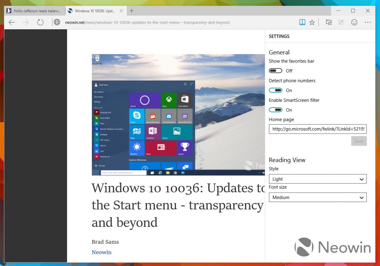 [21/03/2015] Windows 10: Bilder aus dem Lesemodus des Internet Explorer-Nachfolgers Spartan (3)