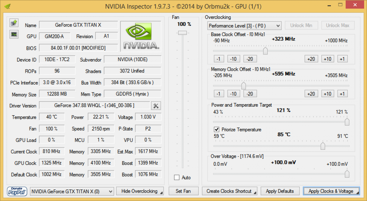 [20/03/2015] Titan X @ 1.550/4099 MHz dank Mod-BIOS und Nachrüstkühler