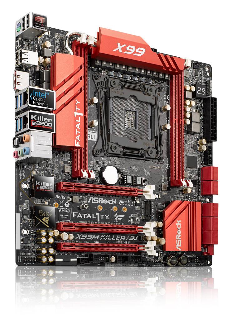[07/04/2015] Asrock Fatal1ty X99M Killer/3.1: 2011-3-Mainboard mit USB 3.1 und OC-Sockel (1)