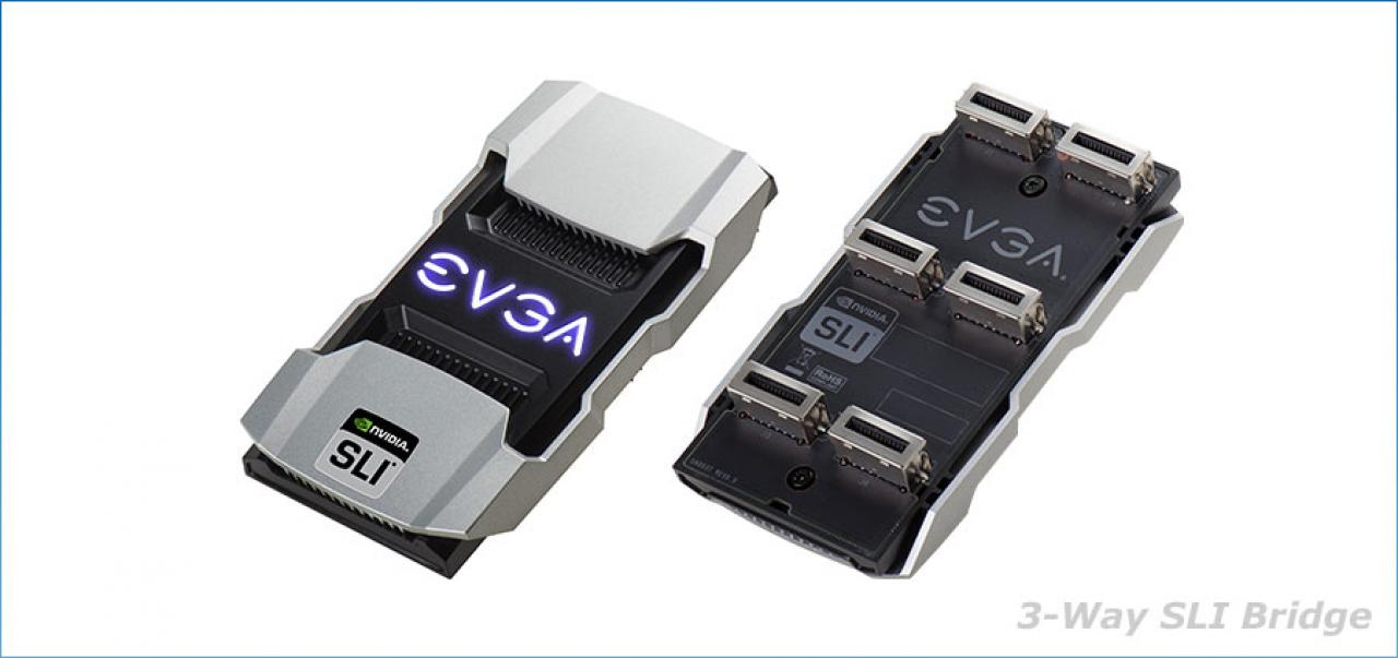 [10/04/2015] Evga Pro SLI Bridges V2: Beleuchtete SLI-Brücken mit 