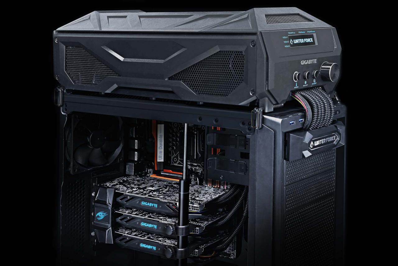 [28/04/2015] Gigabyte Waterforce: Kompaktwasserkühlung für drei Grafikkarten (1)