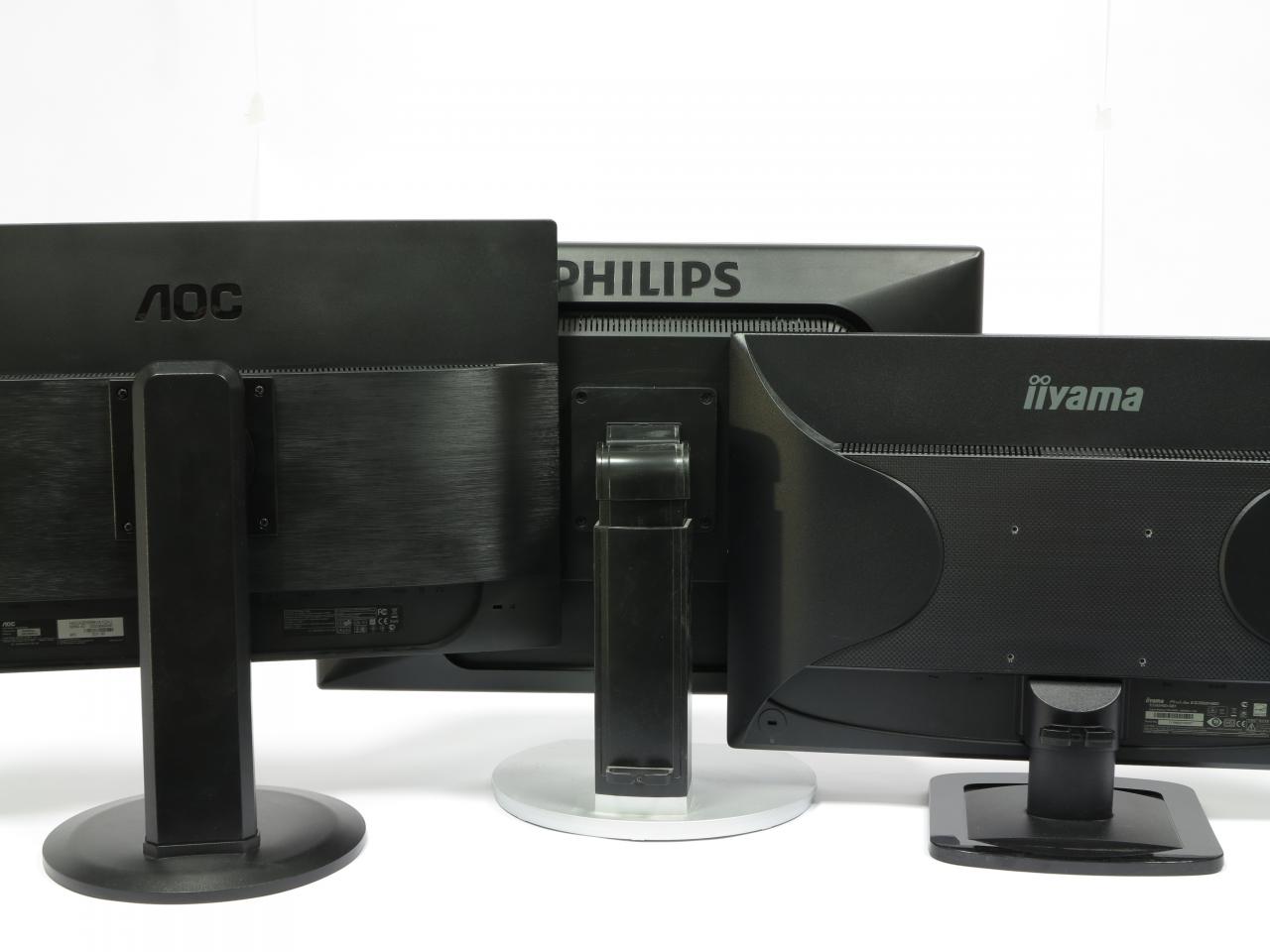 [01/04/2015] Silverstone Triple-Monitor-Halterung: Erstaunlich viele Monitore weisen heutzutage VESA-100-Gewinde auf.