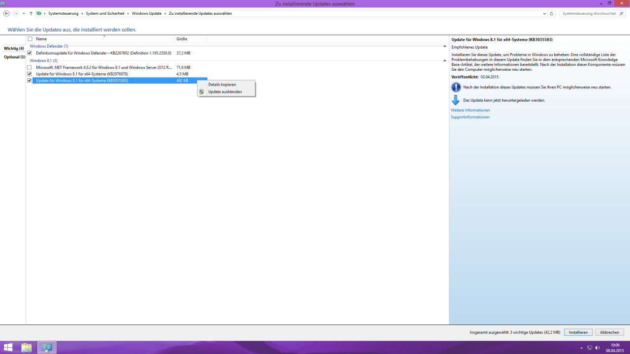 [08/04/2015] Windows 10: Windows 7/8 werden mit KB3035583 vorbereitet (1)
