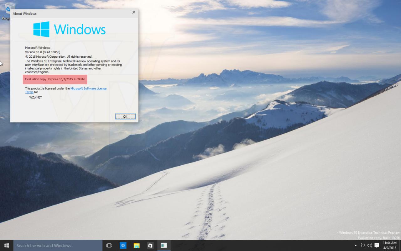 [10/04/2015] Windows 10: Screenshots aus dem gelakten Build 10056 (2)