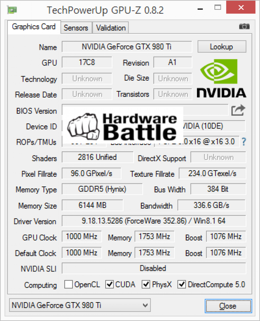 [26/05/2015] GTX 980 Ti: GPU-Z-Screenshot zeigt abgespeckte GM200-GPU (2)