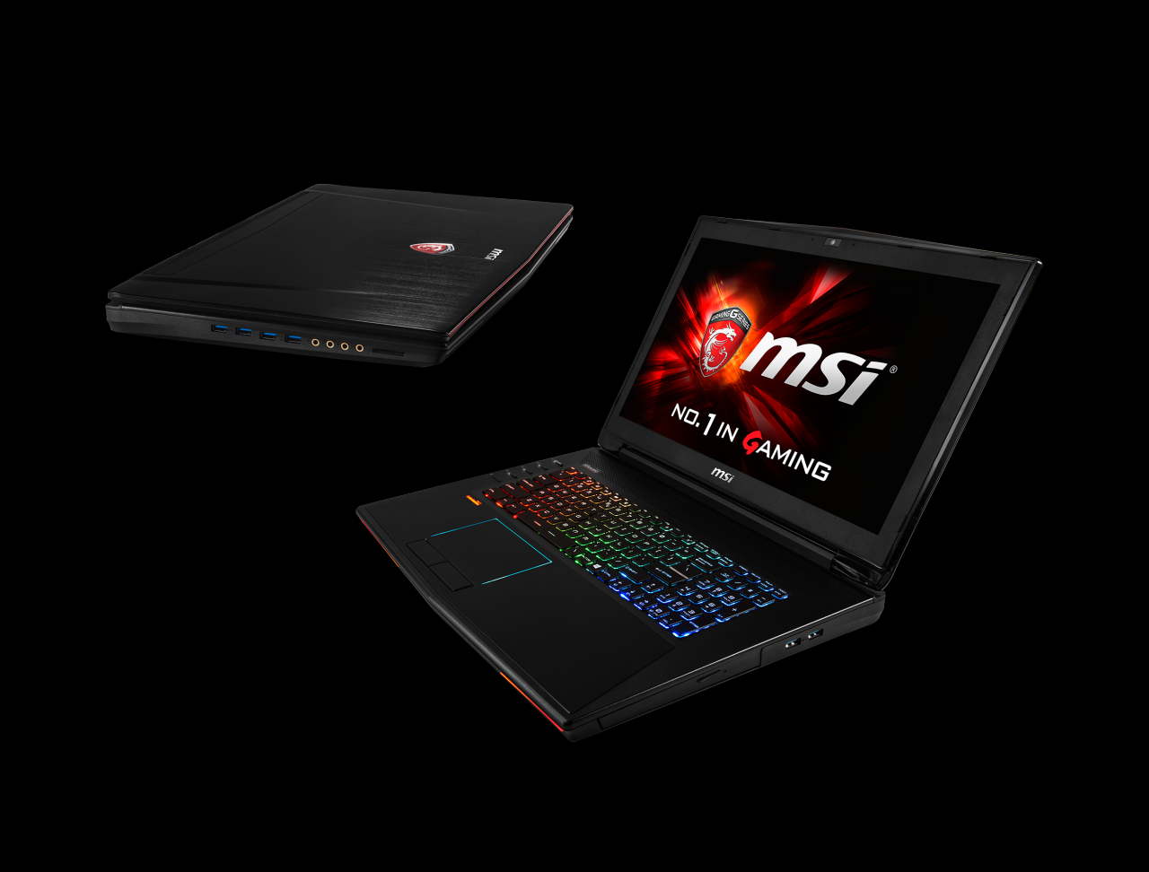 [06/05/2015] Das GT72 Dominator hat von PC Games Hardware in der Ausgabe 02-2015 bereits die Top-Produkt-Auszeichnung erhalten. Alle Komponenten bei dem 17,3-Zoll-Notebook sind auf höchste Performance und Stabilität getrimmt: Mit GeForce-GTX-980M-Grafik, Core-i7-Mobilprozessor, bis zu 32 GByte Arbeitsspeicher und bis zu vier M.2 SSDs zusätzlich zur großen Datenfestplatte, beleuchteter SteelSeries Gaming-Tastatur, Dynaudio Soundsytem mit Subwoofer - das GT72 Dominator lässt kein Leistungsmerkmal vermissen. Über die große Service-Klappe sind die Komponenten einfach zugänglich, MSI bietet sogar ein Upgrade-Kit für die MXM-Grafikkarte an, damit das Notebook jeweils auf die jeweils neueste GeForce-GTX-Generation aufgerüstet werden kann. Erwähnenswert auch die drei digitalen Monitorausgänge nach HDMI- und DisplayPort-Standard. Mit der MSI Matrix-Display-Technik lassen sich diese gleichzeitig nutzen - inklusive Surround-Gaming.