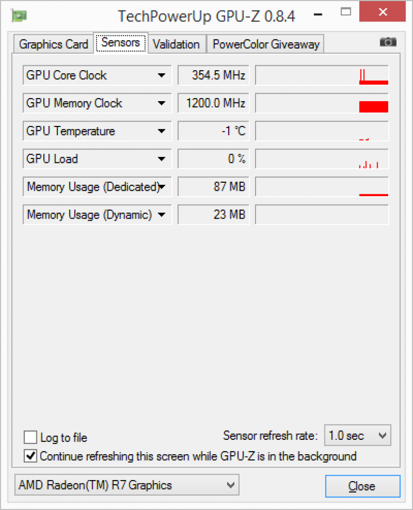 [30/06/2015] AMD A10 7870K GPU-Z im Leerlauf.