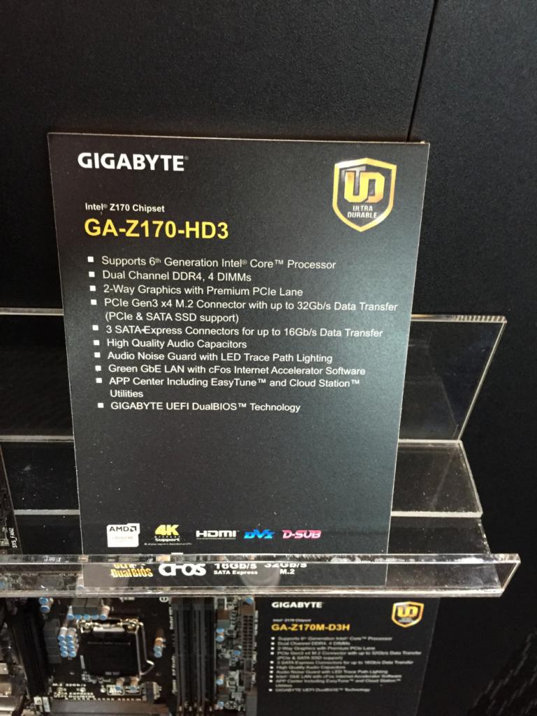 [02/06/2015] Gigabyte auf der Computex: Skylake-Mainboards mit Z170, H170 und B150 (8)