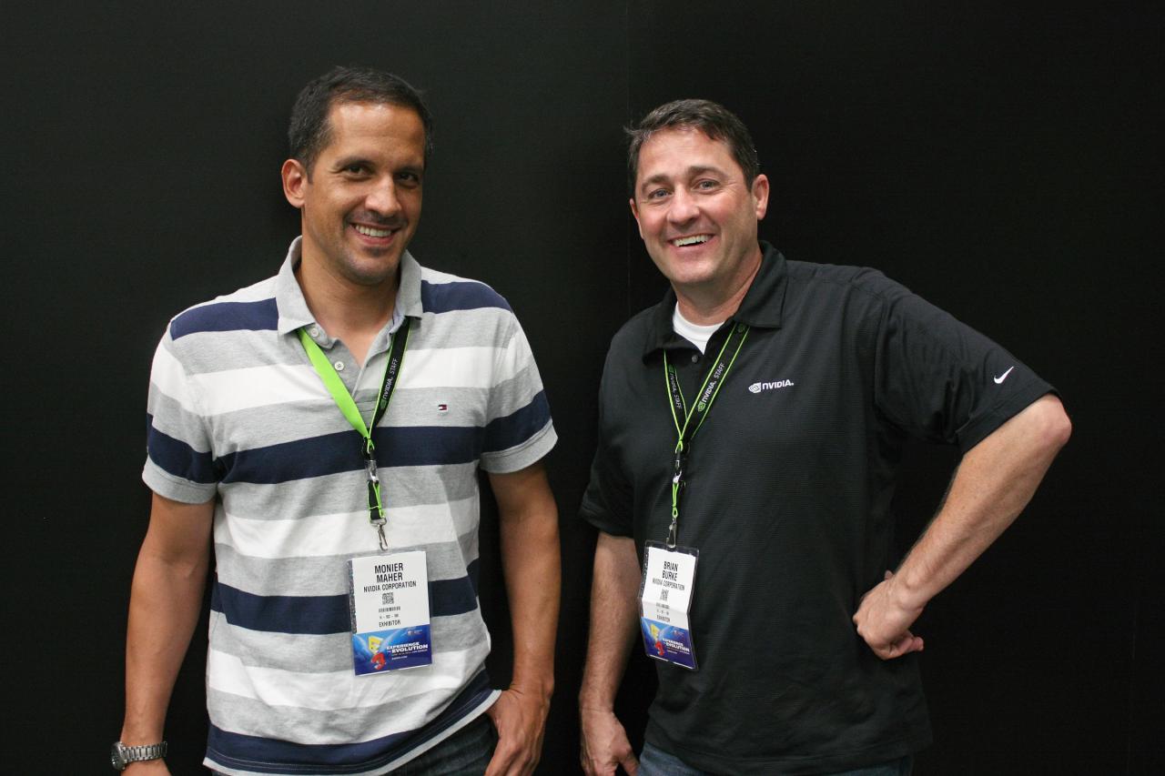 [30/06/2015] Roland Austinat im Gespräch mit Monier Maher und Brian Burke von Nvidia.