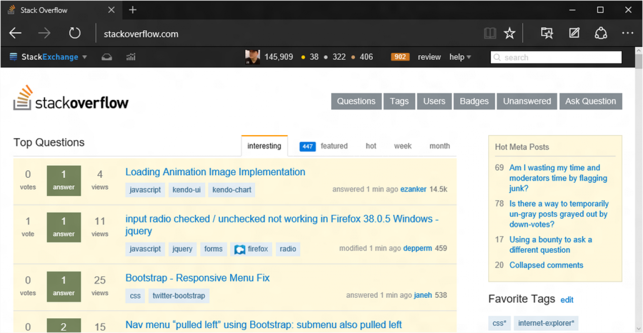 [12/06/2015] Windows 10: Microsoft Edge bekommt einen Dark Theme