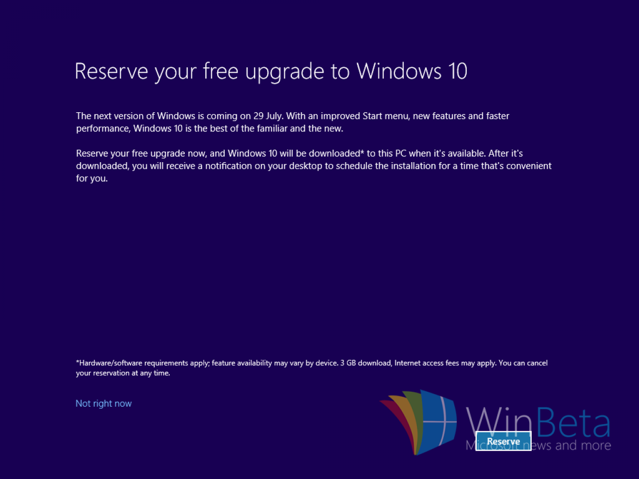 [12/06/2015] Windows 10 reservieren jetzt auch bei Neuinstallation möglich (1)