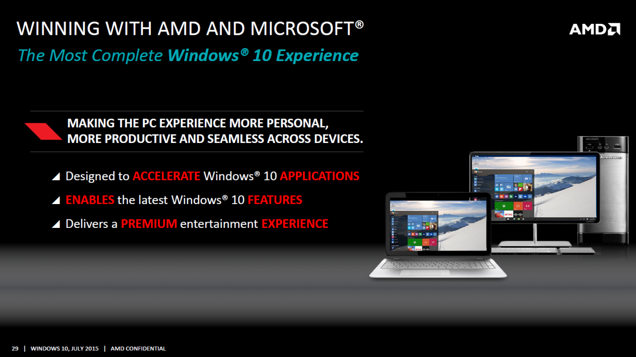 [28/07/2015] AMD über Windows 10: APUs bieten die 