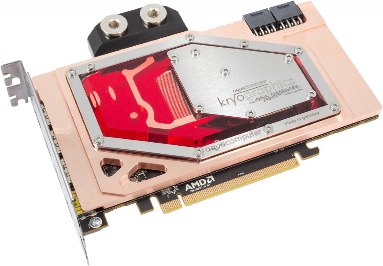 [13/07/2015] AMD Radeon R9 Fury X: Aqua Computers Wasserkühler deckt das ganze PCB ab (3)
