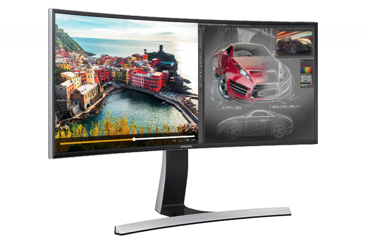 [28/07/2015] Auf der Gamescom wird es neben UHD-Bildschirmen auch Curved-Monitore geben. Dazu gehört auch das Samsung-Modell S34E790C LED mit 3.440 × 1.440 Pixel.