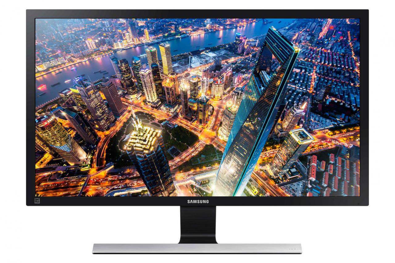 [31/07/2015] Diesen Monitor können Sie gewinnen: Der Samsung U28E590D LED zeigt auf 28 Zoll mit 3.840 × 2.160 Pixel vier mal so viele Bildpunkte wie ein Full-HD-Monitor an.