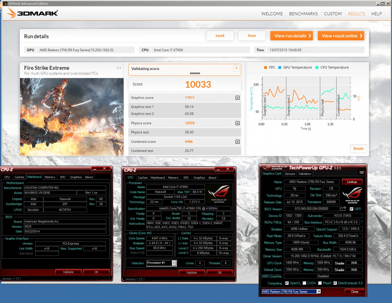[12/08/2015] Asus Radeon R9 Fury Strix: Per Volt-Mod auf 1.400/1.000 MHz übertaktet (1)