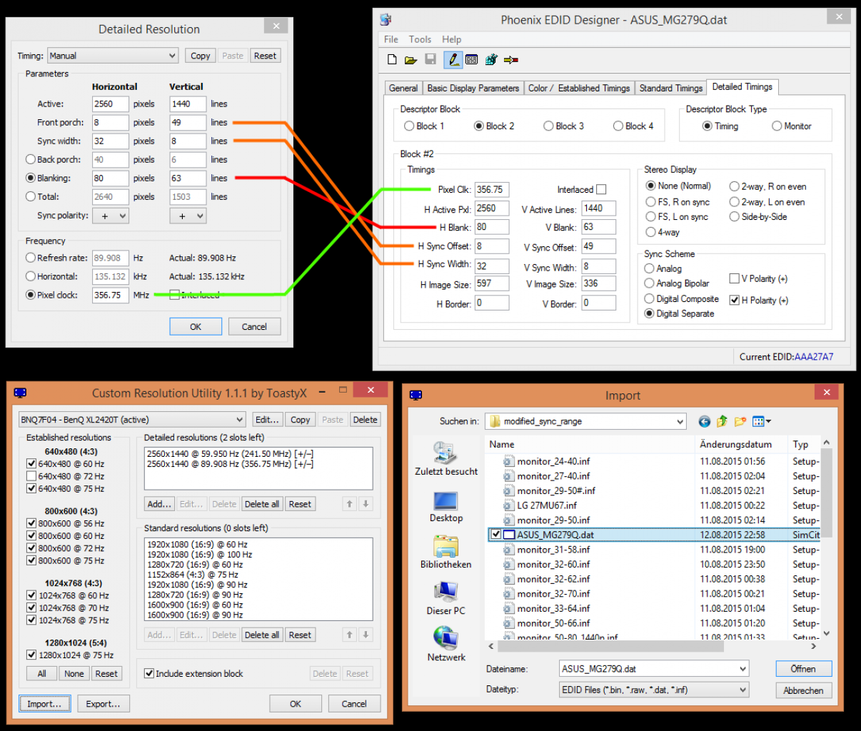 [19/08/2015] Die nötigen Parameter zum Erhöhen der oberen Freesync-Grenze
