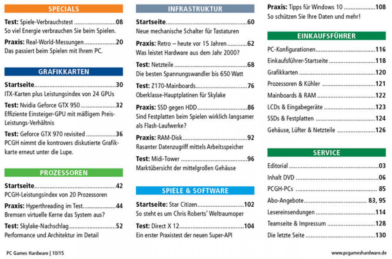 [28/08/2015] Inhalt PCGH #180 10-2015