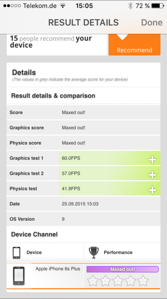 [25/09/2015] 3DMark auf dem iPhone 6S