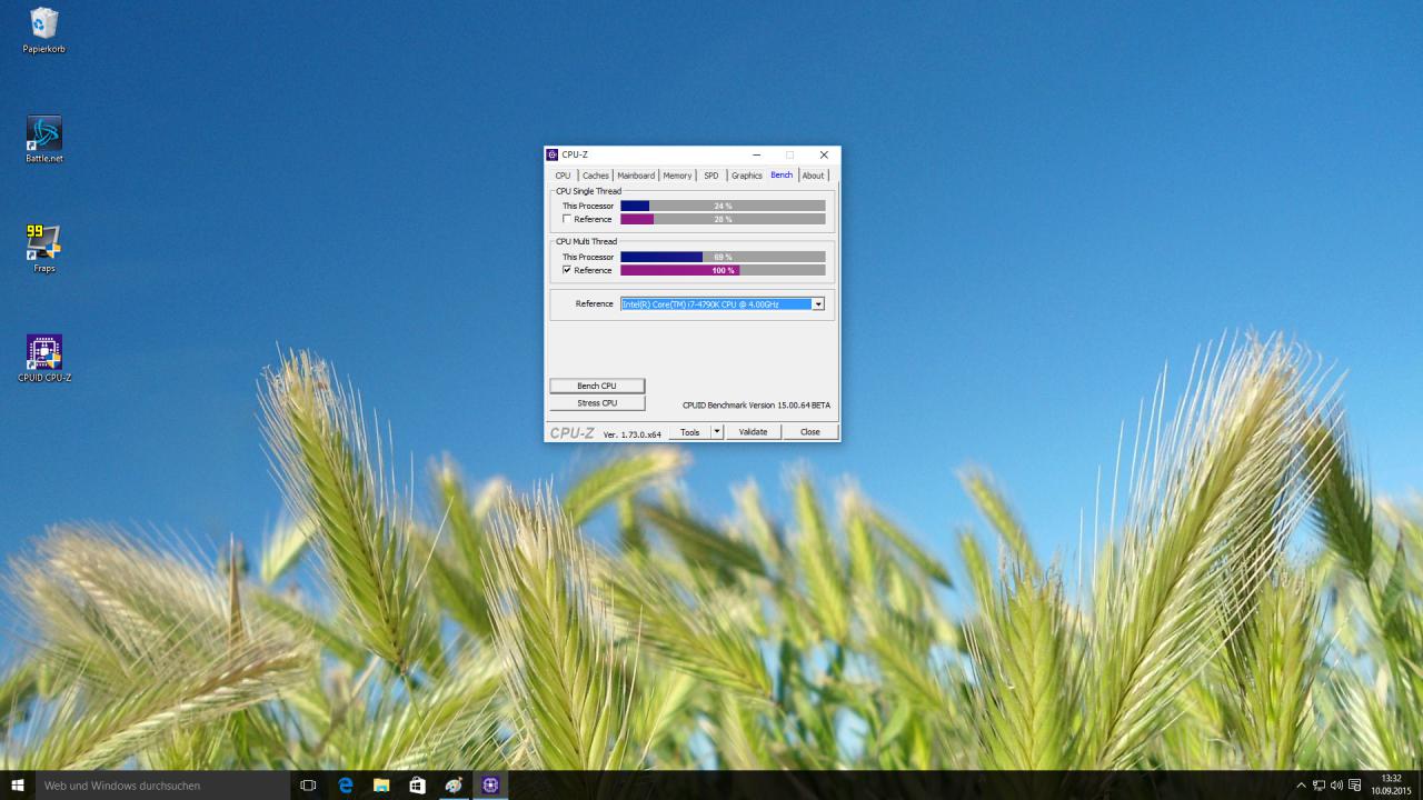 [10/09/2015] CPU-Z Benchmark
