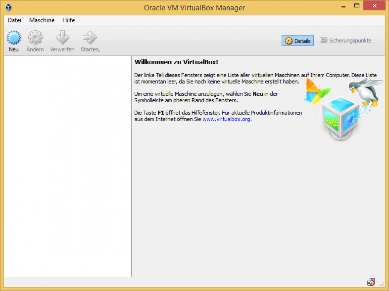 [10/09/2015] Virtualbox Schritt 1: Klicken Sie auf 