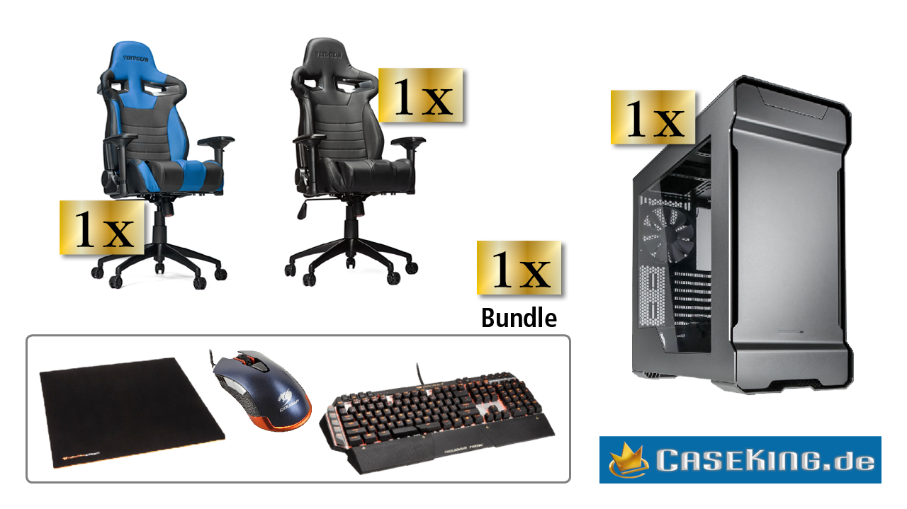 [01/10/2015] 1x VERTAGEAR Racing Series, SL4000 - 1x VERTAGEAR Racing Series, SL4000 - 1x PHANTEKS Enthoo Evolv ATX Midi-Tower - 1xCougar Gaming Set