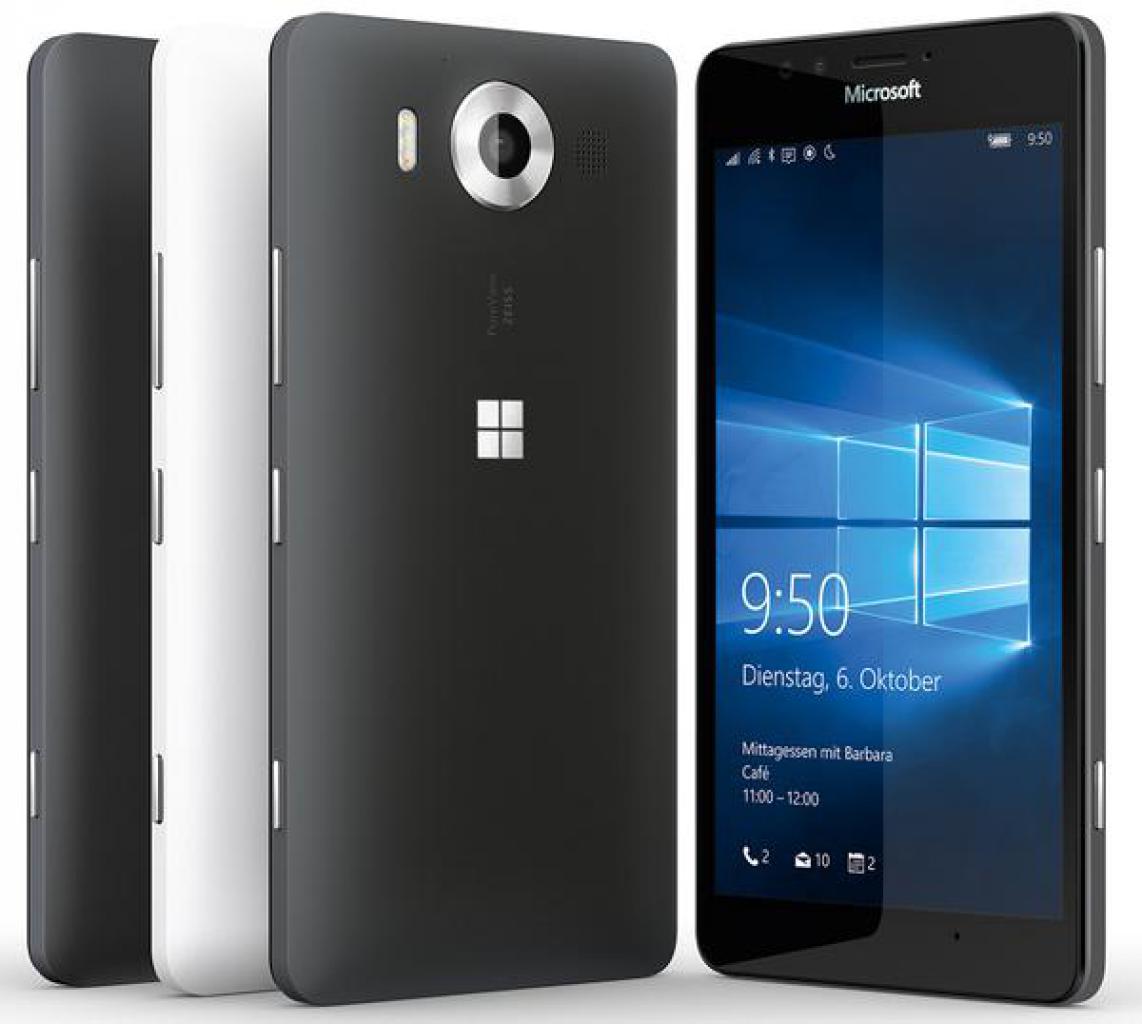 [02/10/2015] Auch das Lumia 950 ist mit deutsches Benutzeroberfläche zu sehen.