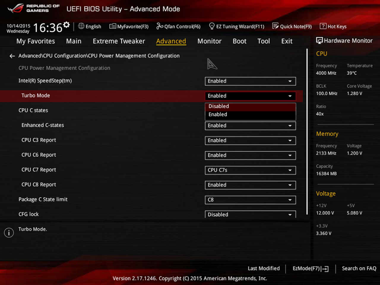 [14/10/2015] Asus Maximus 8 Hero Turbo deaktivieren