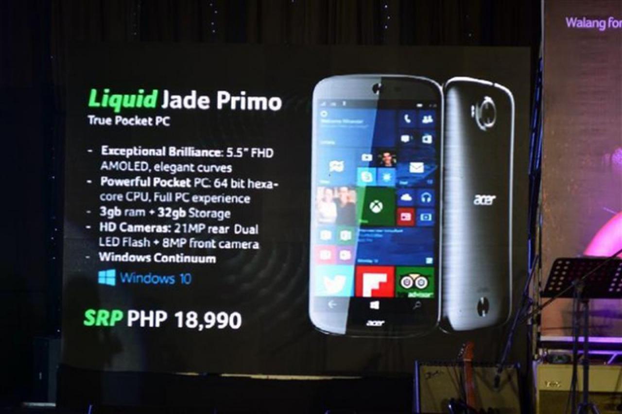 [23/10/2015] Das Acer Liquid Jade Primo ist ein klarer Konkurrent zum Lumia 950 von Microsoft.