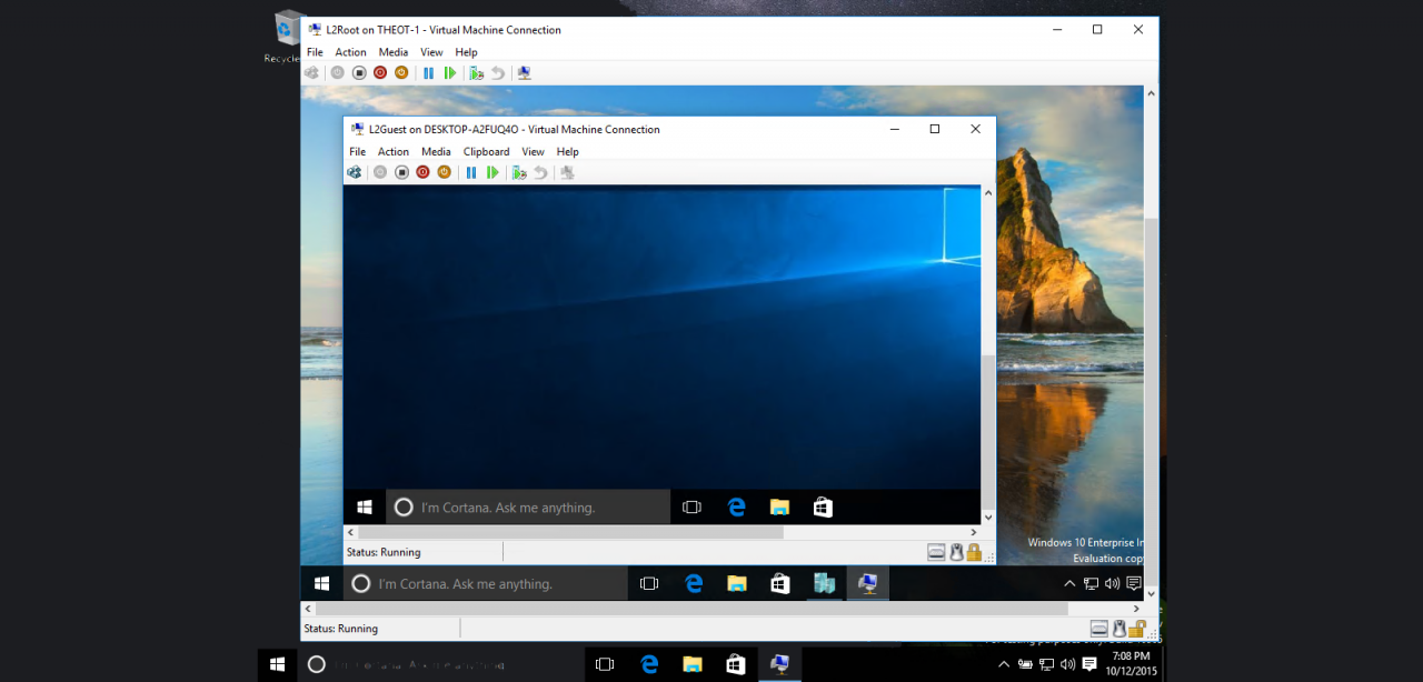 [15/10/2015] Verschachtelte Virtualisierung wird in Windows 10 möglich.