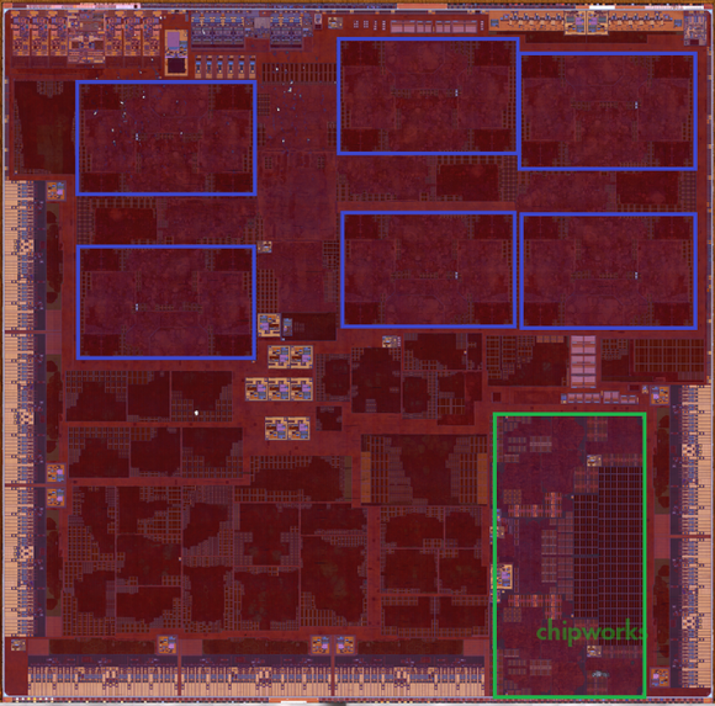 [30/11/2015] Apple A9X: Die-Shot zeigt den iPad-Pro-Prozessor ohne L3-Cache (1)