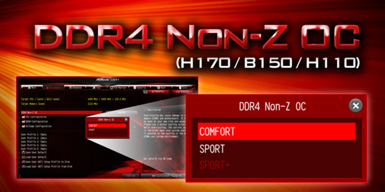 [26/11/2015] Asrock DDR4 Non-Z OC: Speicher übertakten mit H170, B150 und H110