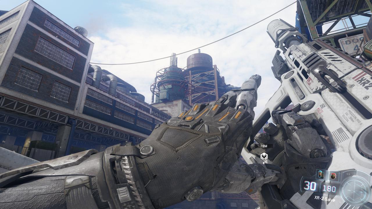 [07/11/2015] Call of Duty Black Ops 3 mit allen Grafikdetails am Anschlag. Die interne Renderauflösung beträgt 3.840 × 2.400 Pixel, was 2 × 2 Downsampling bei nativen 1.920 × 1.200 Pixeln respektive 1,5 × 1,5 DS bei nativen 2.560 × 1.600 Pixeln entspricht. Da schafft auch eine Titan X mit 1.450/4.200 MHz nur noch 45-60 Fps und nutz ihre 12 Gibyte Speicher voll aus. (30)