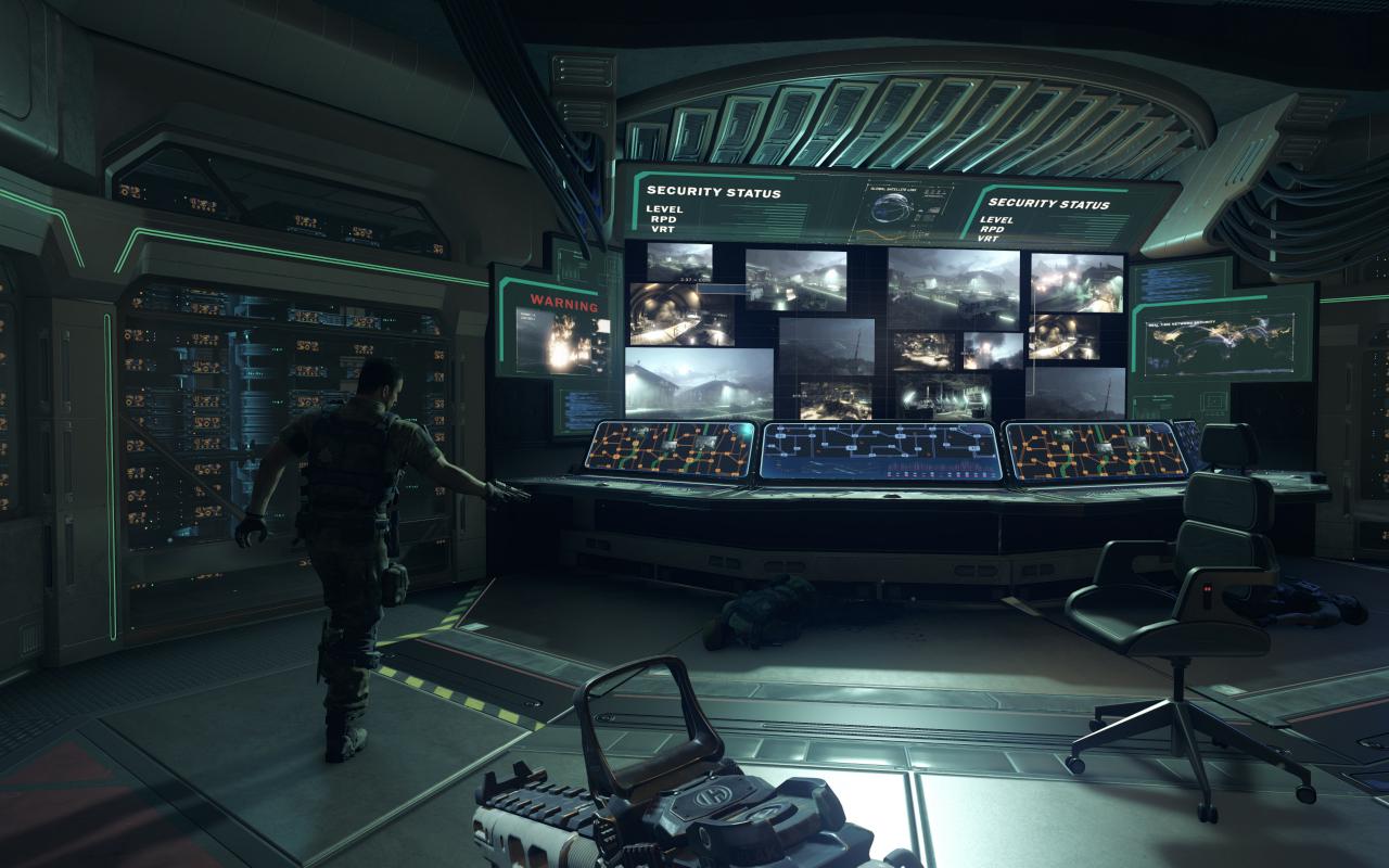 [07/11/2015] Call of Duty Black Ops 3 mit allen Grafikdetails am Anschlag. Die interne Renderauflösung beträgt 3.840 × 2.400 Pixel, was 2 × 2 Downsampling bei nativen 1.920 × 1.200 Pixeln respektive 1,5 × 1,5 DS bei nativen 2.560 × 1.600 Pixeln entspricht. Da schafft auch eine Titan X mit 1.450/4.200 MHz nur noch 45-60 Fps und nutz ihre 12 Gibyte Speicher voll aus. (13)