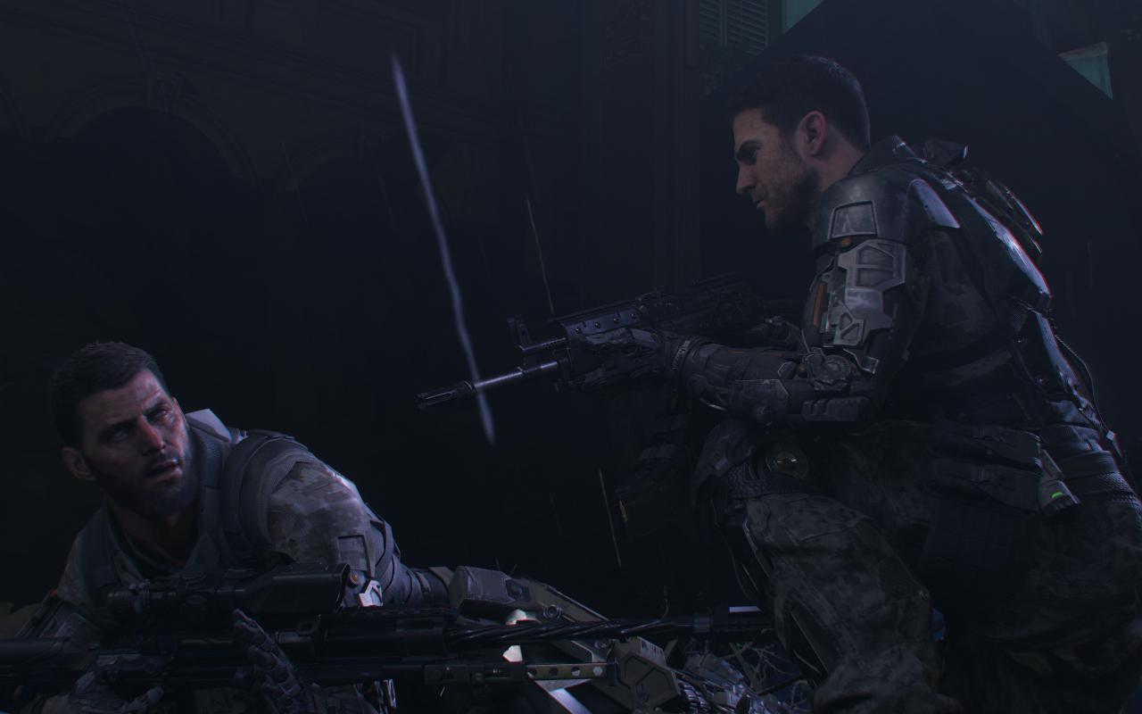 [07/11/2015] Call of Duty Black Ops 3 mit allen Grafikdetails am Anschlag. Die interne Renderauflösung beträgt 3.840 × 2.400 Pixel, was 2 × 2 Downsampling bei nativen 1.920 × 1.200 Pixeln respektive 1,5 × 1,5 DS bei nativen 2.560 × 1.600 Pixeln entspricht. Da schafft auch eine Titan X mit 1.450/4.200 MHz nur noch 45-60 Fps und nutz ihre 12 Gibyte Speicher voll aus. (72)